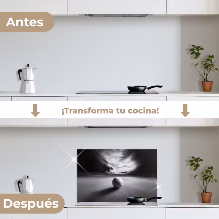 Salpicaderos de cocina - Pelota de golf - Borrosa - Negra — 7