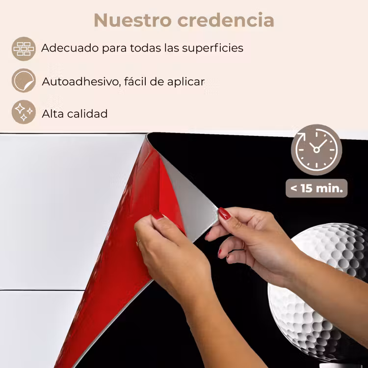 Salpicaderos de cocina - Pelota de golf - Minimalista - Blanca — 4