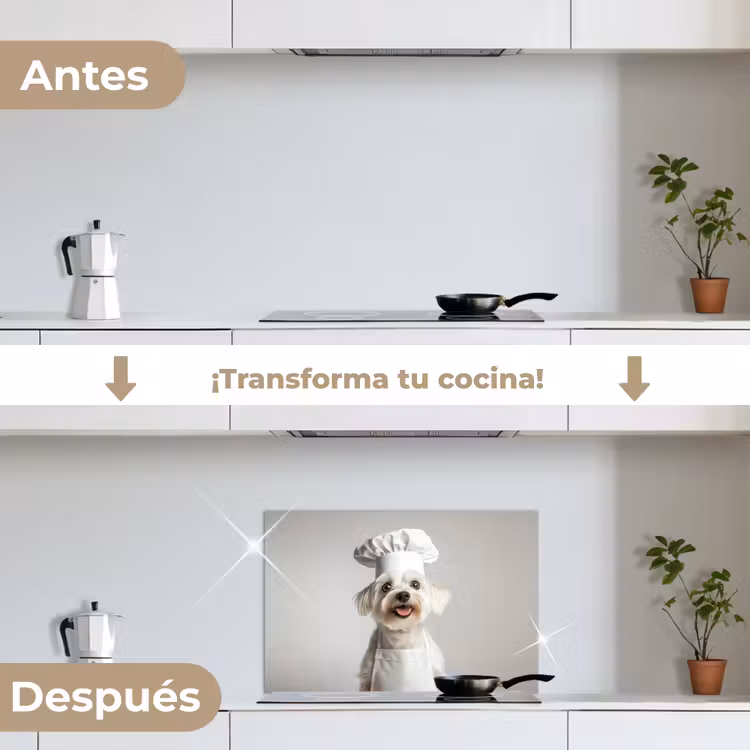 Salpicaderos de cocina - Perro - Blanco - Cocinero — 7