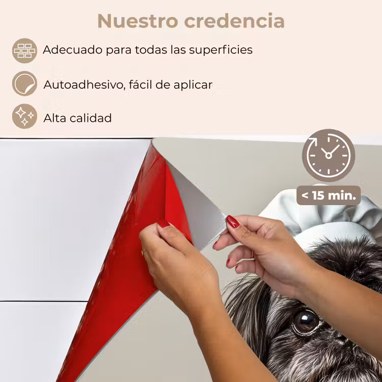 Salpicaderos de cocina - Ropa de cocinero - Negra - Perro — 4