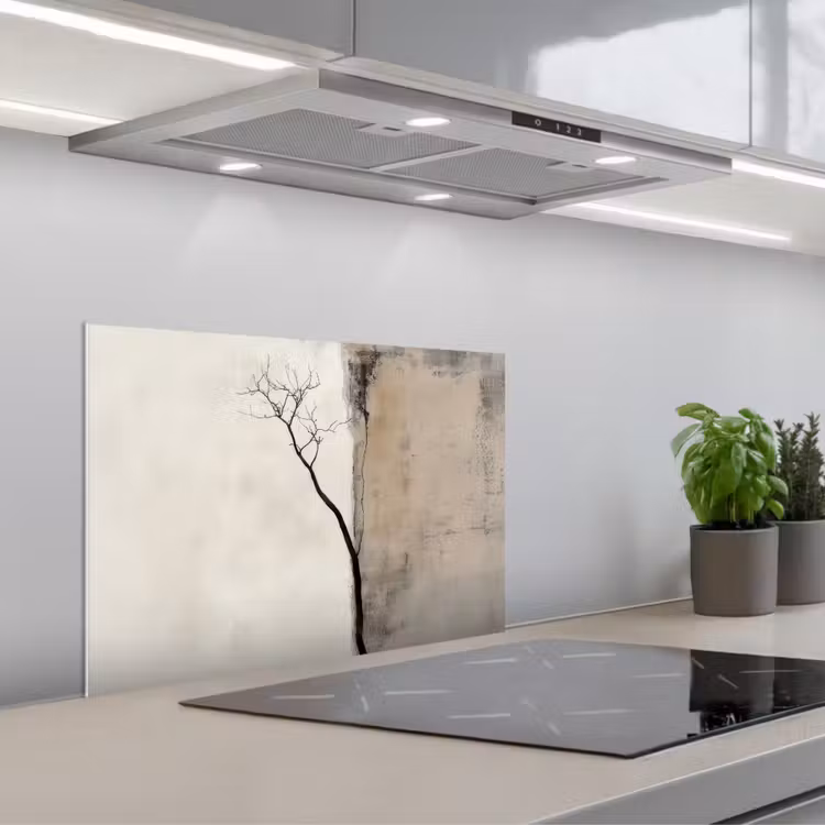 Salpicaderos de cocina - Wabi sabi - Planta - Beige — 1
