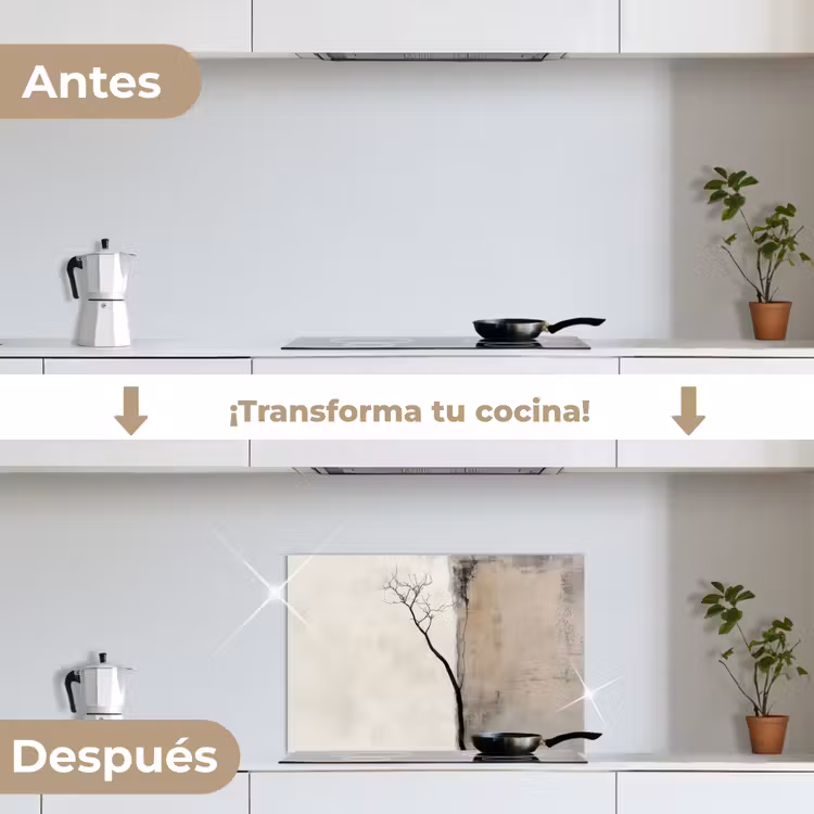 Salpicaderos de cocina - Wabi sabi - Planta - Beige — 7