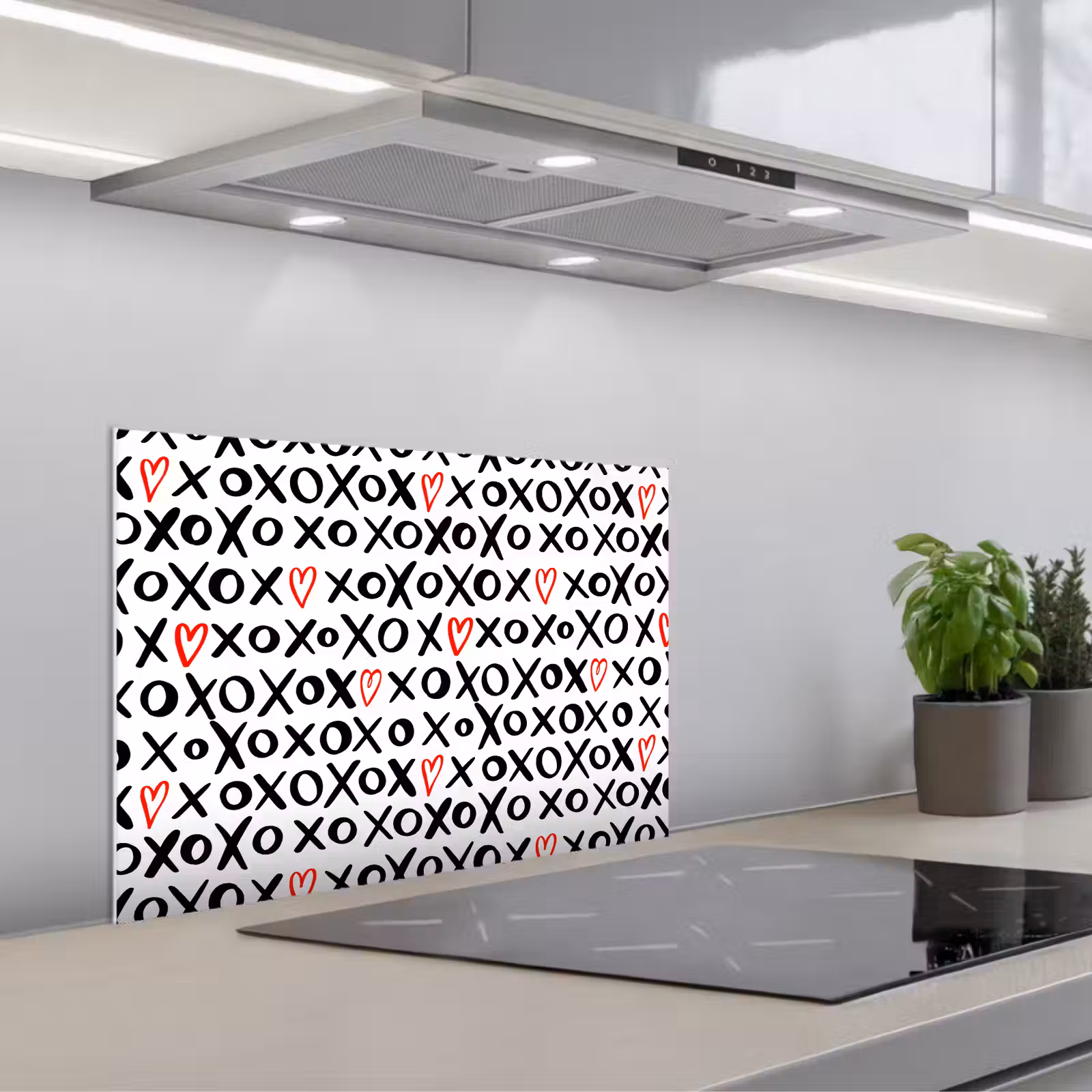 Salpicaderos de cocina - Personajes - Corazones - Rojo — 1