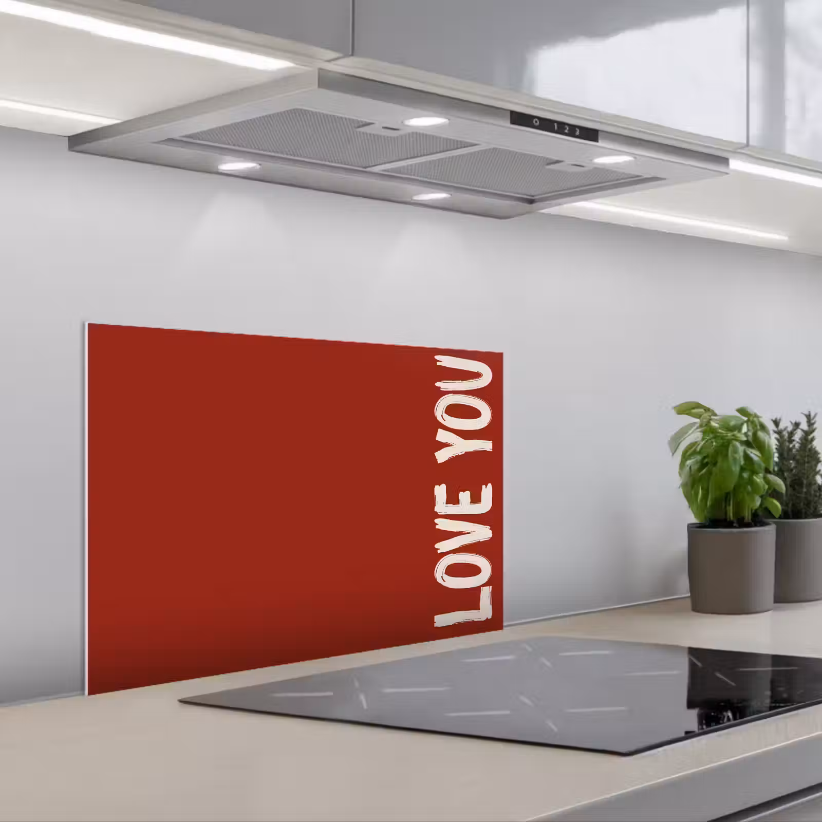 Salpicaderos de cocina - Slant - Loveyou - Rojo — 1