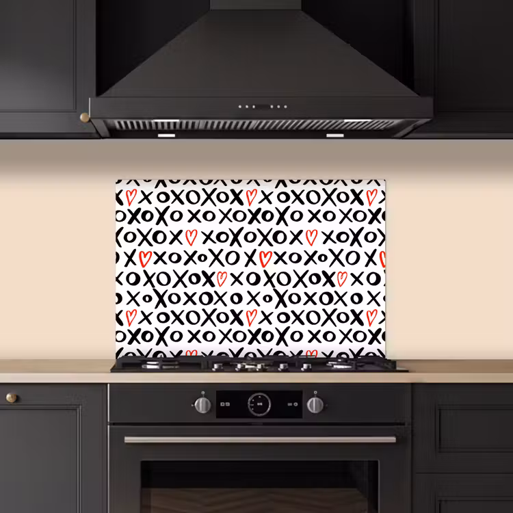 Salpicaderos de cocina - Personajes - Corazones - Rojo — 5