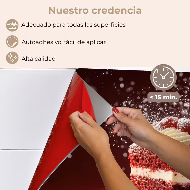 Salpicaderos de cocina - Red - Velvet - Pastel - Comida — 4