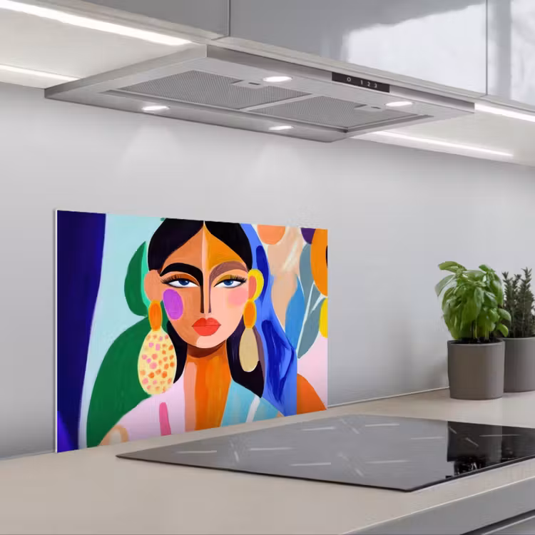 Salpicaderos de cocina - Retrato - Mujer - Moderno — 1