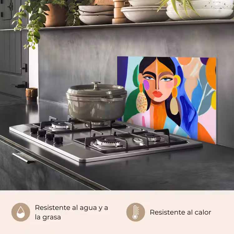 Salpicaderos de cocina - Retrato - Mujer - Moderno — 2