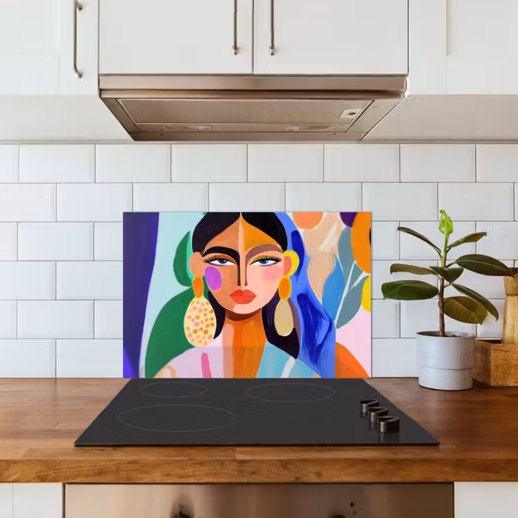 Salpicaderos de cocina - Retrato - Mujer - Moderno — 3