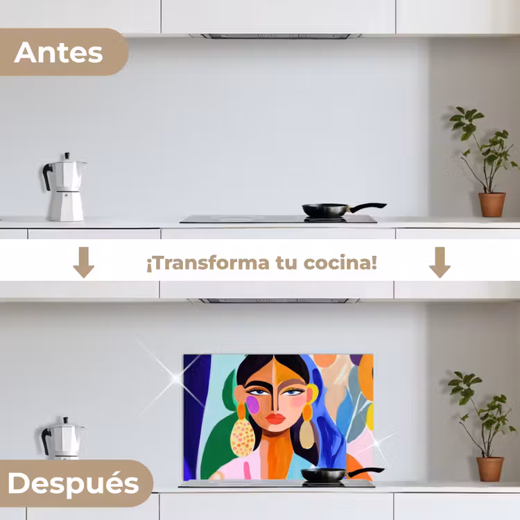 Salpicaderos de cocina - Retrato - Mujer - Moderno — 7