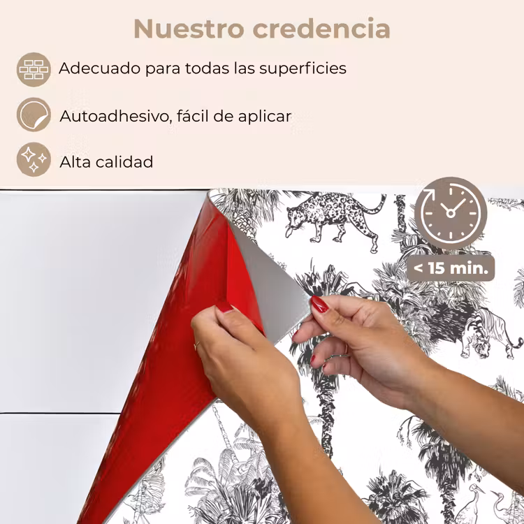 Salpicaderos de cocina - Selva - Animales - Gris — 4