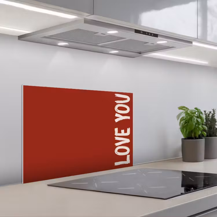 Salpicaderos de cocina - Slant - Loveyou - Rojo — 1