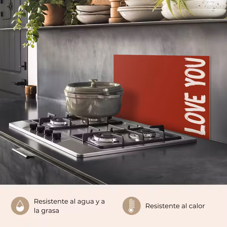 Salpicaderos de cocina - Slant - Loveyou - Rojo — 2