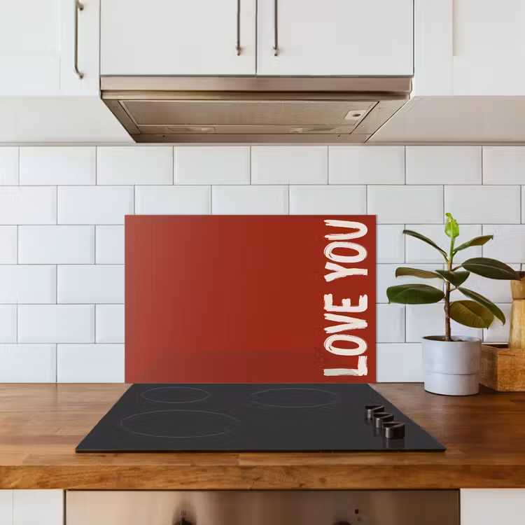 Salpicaderos de cocina - Slant - Loveyou - Rojo — 3