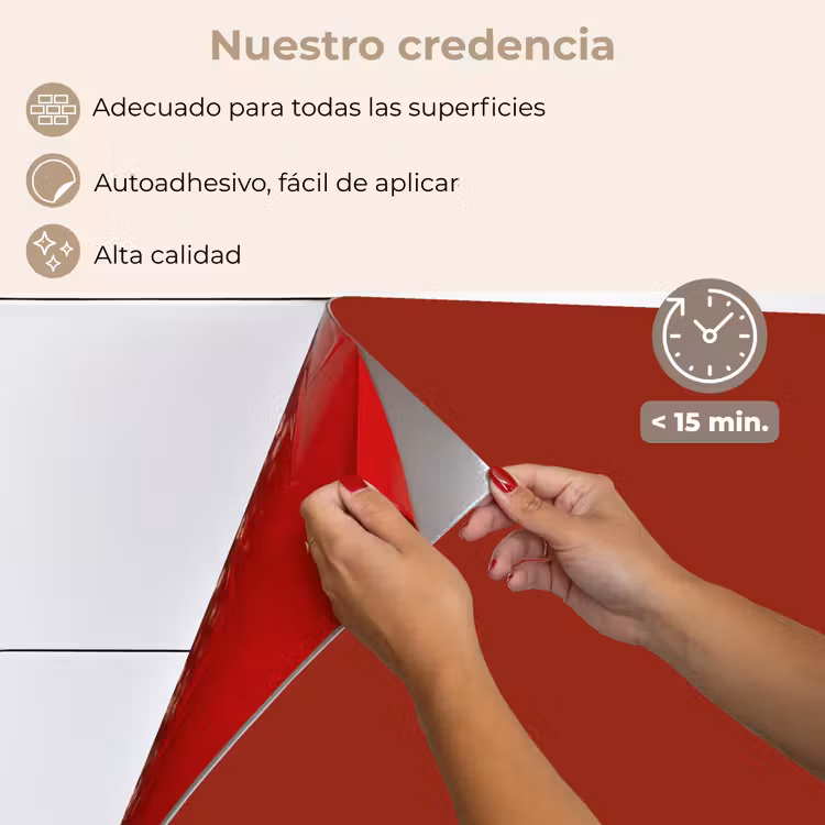 Salpicaderos de cocina - Slant - Loveyou - Rojo — 4