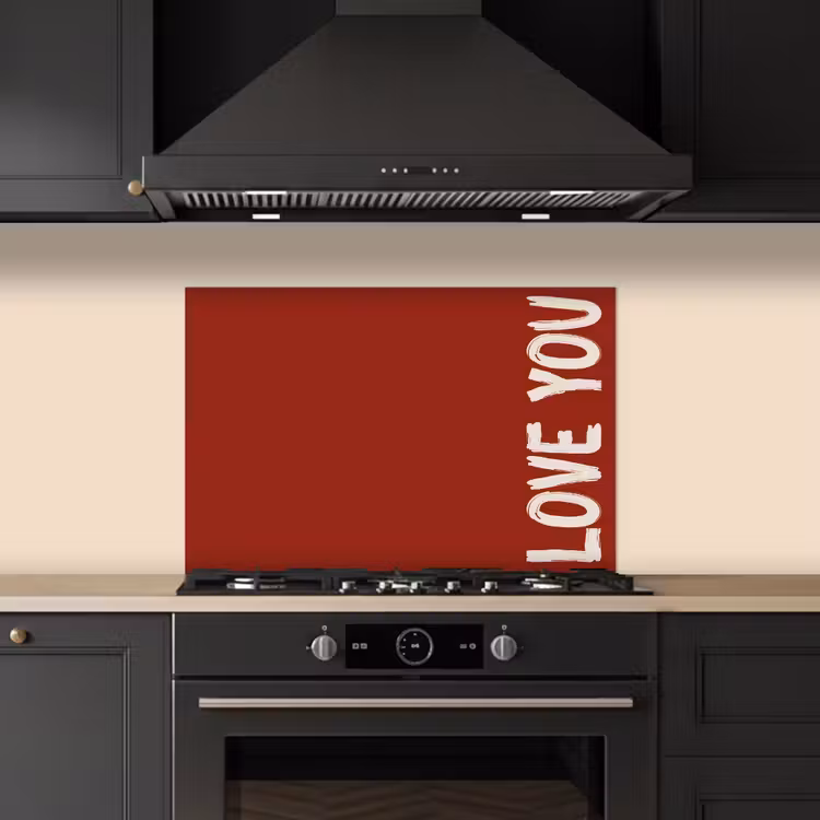 Salpicaderos de cocina - Slant - Loveyou - Rojo — 5