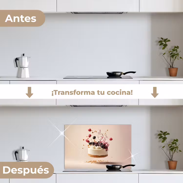Salpicaderos de cocina - Tarta de queso - Comida - Rosa - Tarta — 7