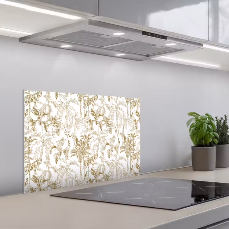 Salpicaderos de cocina - Tigre - jungla - Beige — 1
