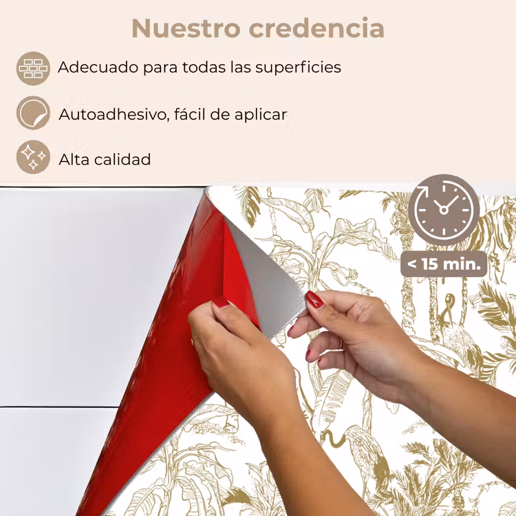 Salpicaderos de cocina - Tigre - jungla - Beige — 4