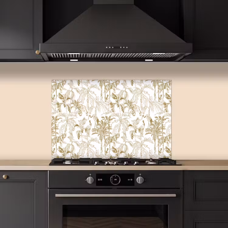 Salpicaderos de cocina - Tigre - jungla - Beige — 5