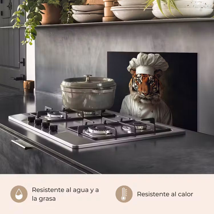 Salpicaderos de cocina - Tigre - Ropa de cocinero - Marrón — 2