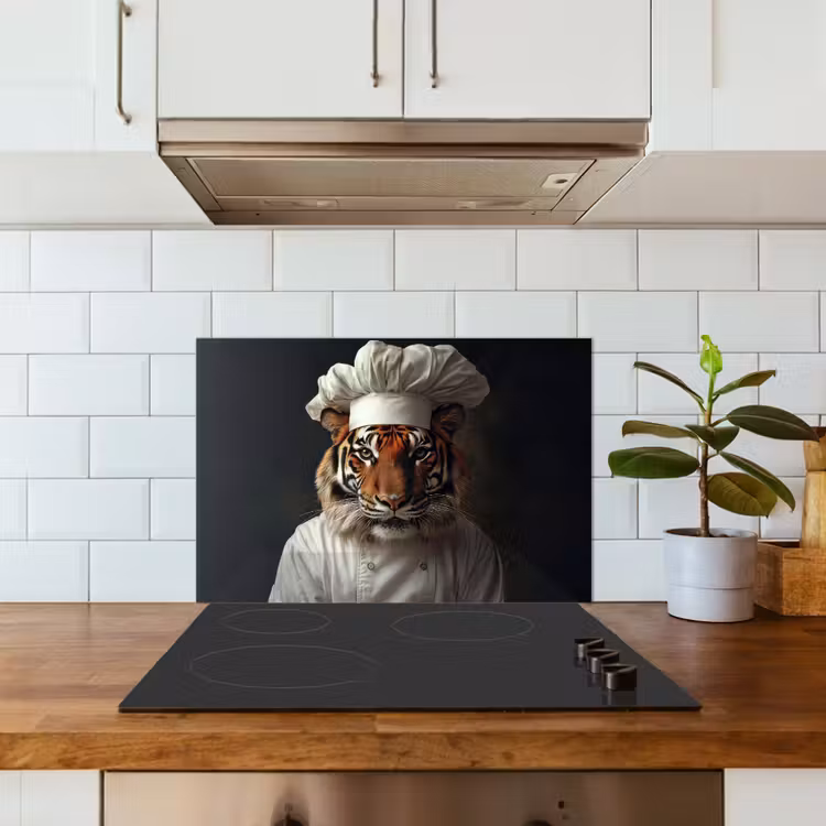 Salpicaderos de cocina - Tigre - Ropa de cocinero - Marrón — 3