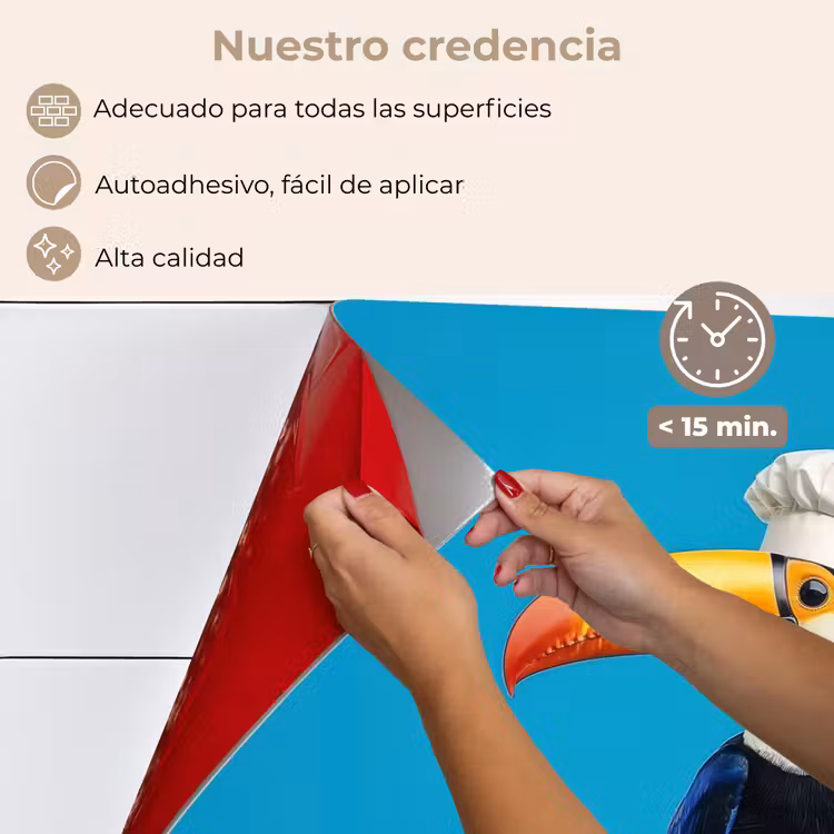 Salpicaderos de cocina - Tucán - Pedestal - Pájaro - Gorro de cocinero — 4