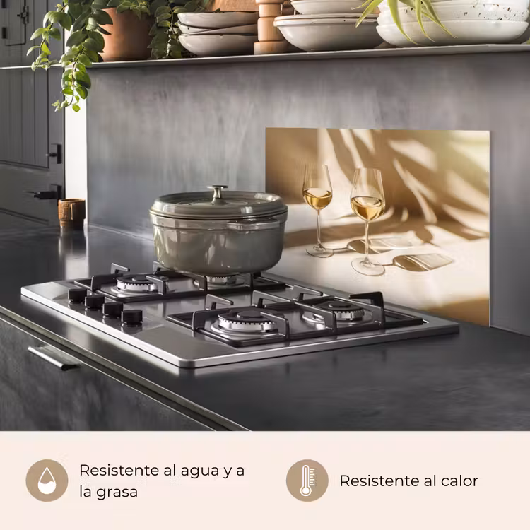 Salpicaderos de cocina - Vino - Copas de vino - Blanco — 2