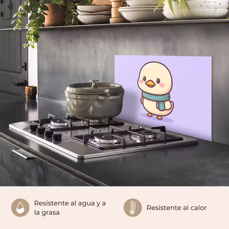 Salpicaderos de cocina - Pato - Bufanda - Morado — 2