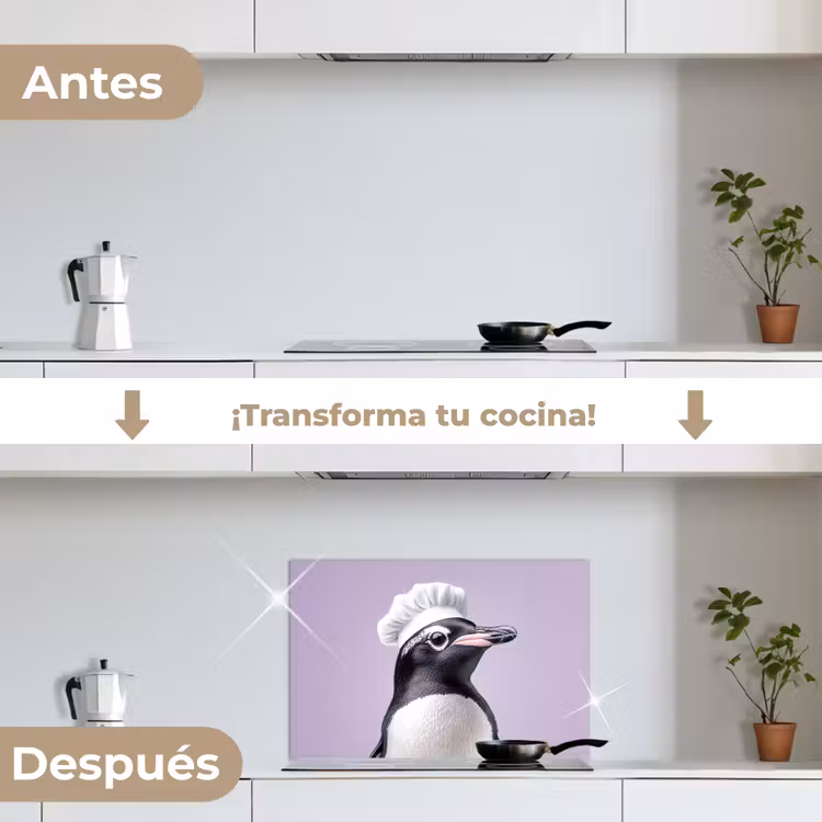Salpicaderos de cocina - Penguin - Gorro de cocinero - Dulce - Morado — 7