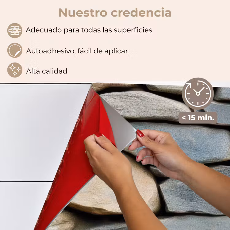 Salpicaderos de cocina - Piedras - Rústico - Gris — 4