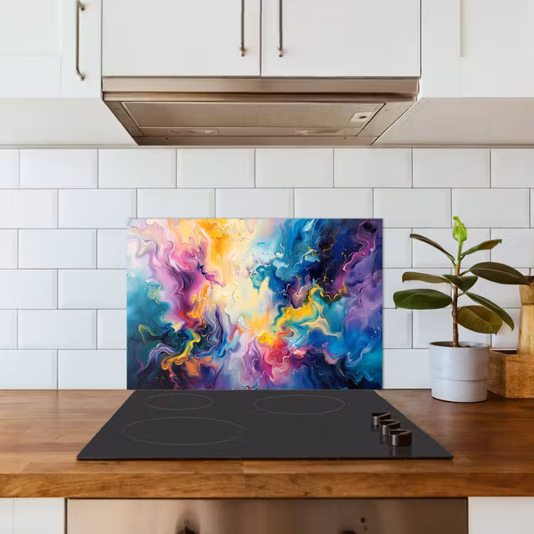 Salpicaderos de cocina - Pintura - Colorido - Negro - Colores — 3
