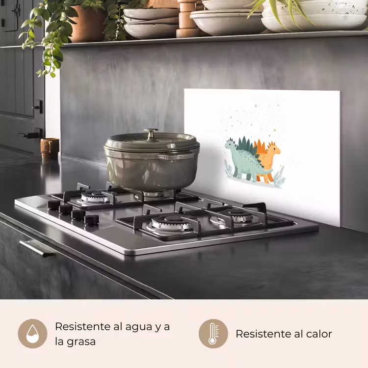 Salpicaderos de cocina - Plantas - Estrellas - Dinosaurios - Naranja — 2