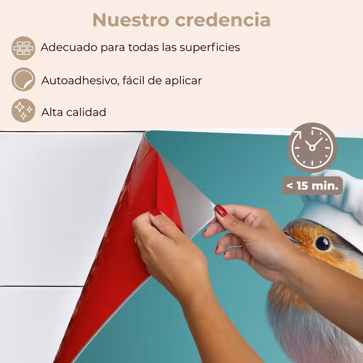 Salpicaderos de cocina - Robin - Pájaro - Gorro de cocinero - Pedestal — 4