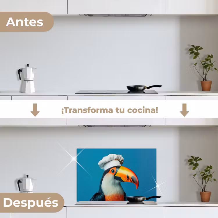 Salpicaderos de cocina - Tucán - Loro - Pájaro - Gorro de cocinero — 7