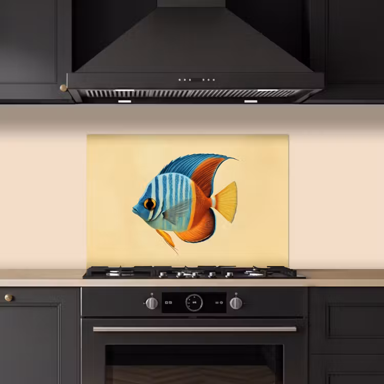 Salpicaderos de cocina - Pez - Aletas - Ojos - Azules — 5