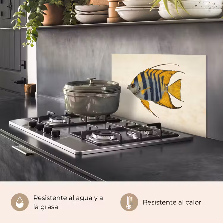Salpicaderos de cocina - Pez - Decorativo - Aletas - Ilustración — 2