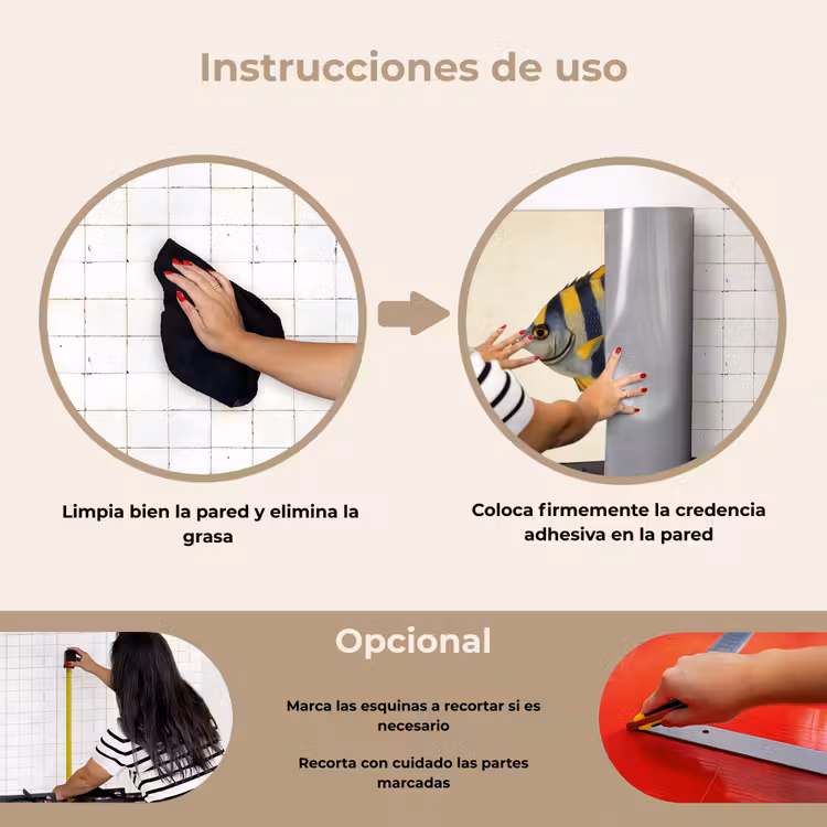 Salpicaderos de cocina - Pez - Decorativo - Aletas - Ilustración — 6