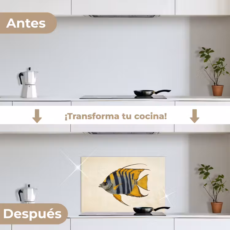 Salpicaderos de cocina - Pez - Decorativo - Aletas - Ilustración — 7