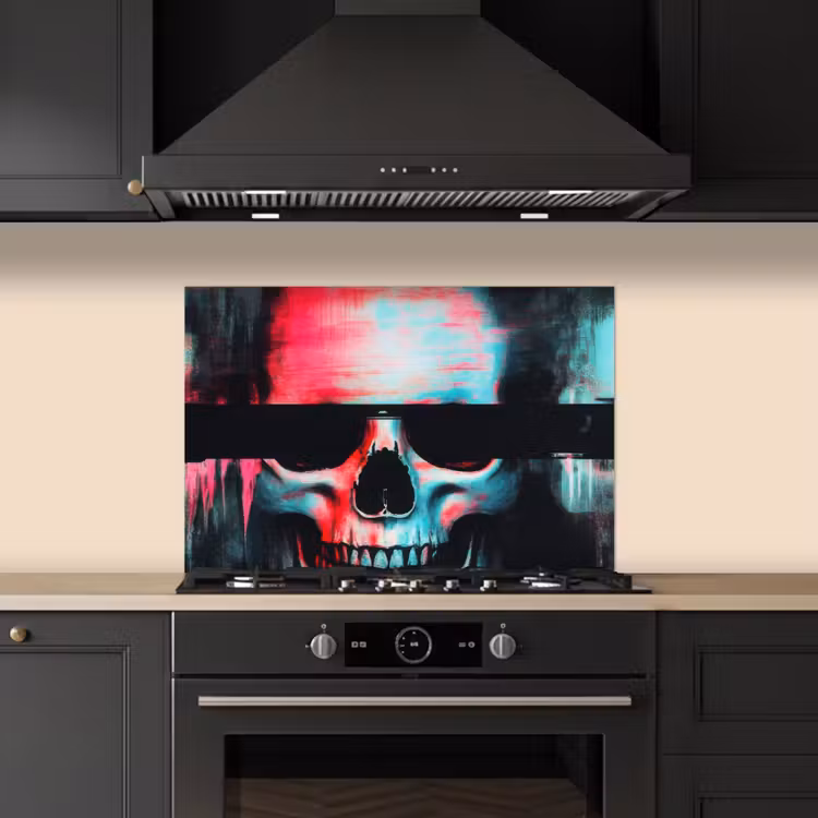 Salpicaderos de cocina - Skulls - Glitch - Ciberpunk — 5