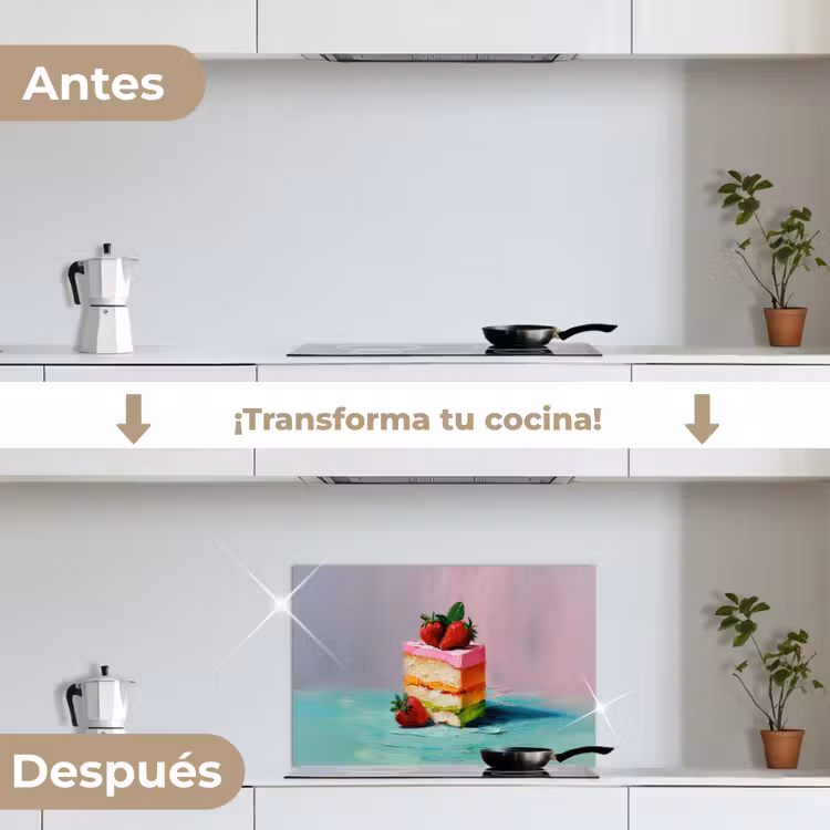 Salpicaderos de cocina - Tarta - Fresas - Glaseado - Colorido — 7