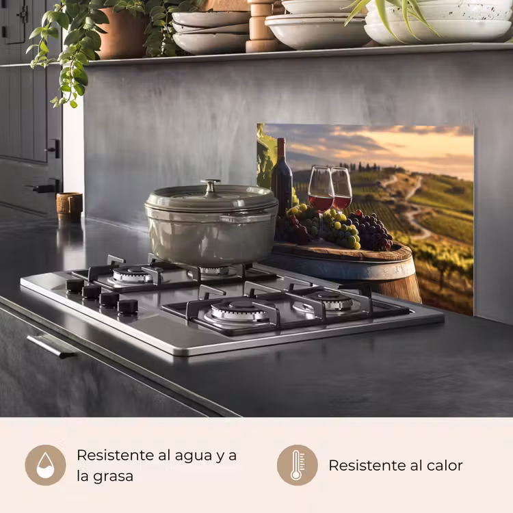 Salpicaderos de cocina - Vino - Uvas - Colinas - Paisaje — 2