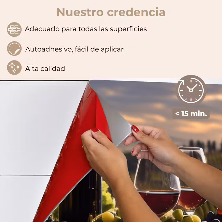 Salpicaderos de cocina - Vino - Uvas - Colinas - Paisaje — 4