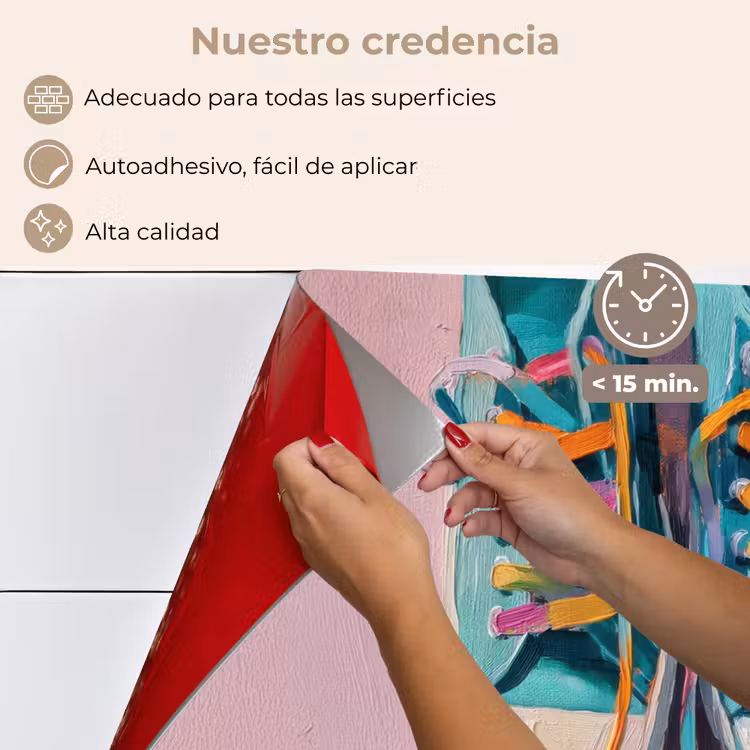 Salpicaderos de cocina - Zapatillas - Cordones - Colorido - Sombra — 4
