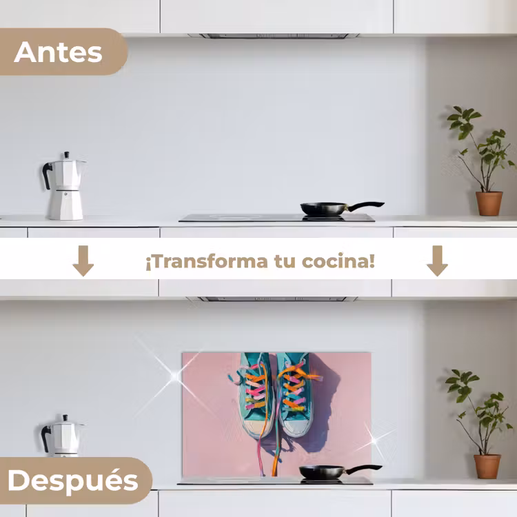 Salpicaderos de cocina - Zapatillas - Cordones - Colorido - Sombra — 7
