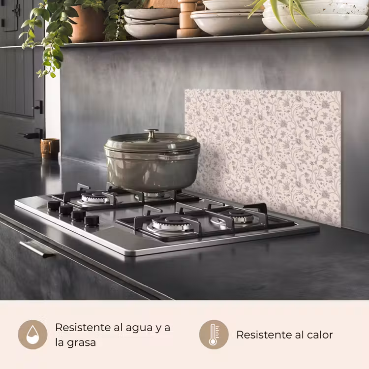 Salpicaderos de cocina - Patrón - Flores - Morado — 2