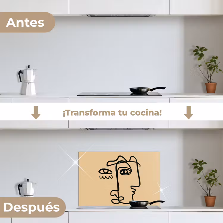Salpicaderos de cocina - Perfiles superpuestos - Marrón claro - Negro — 7