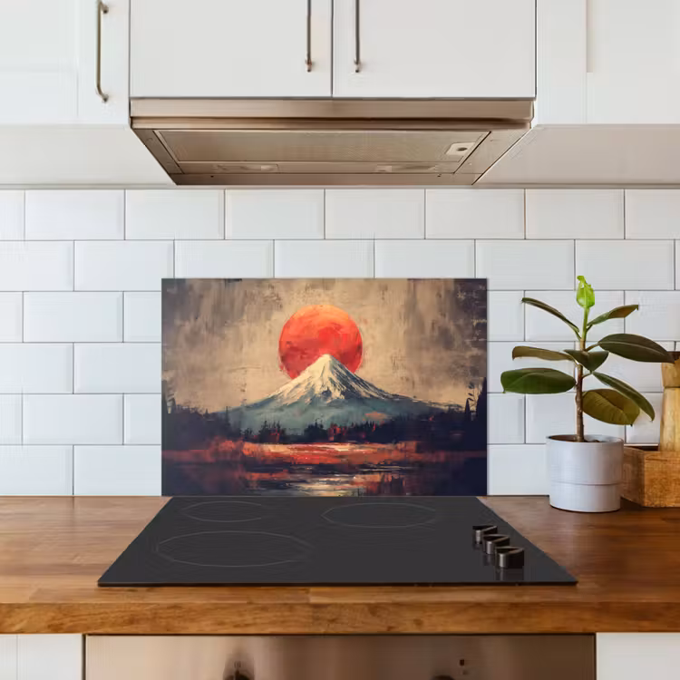 Salpicaderos de cocina - Pico de montaña - Nieve - Sol — 3