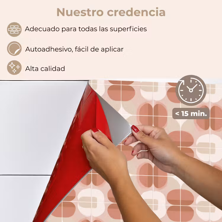 Salpicaderos de cocina - Retro - Clásico - Rosa — 4