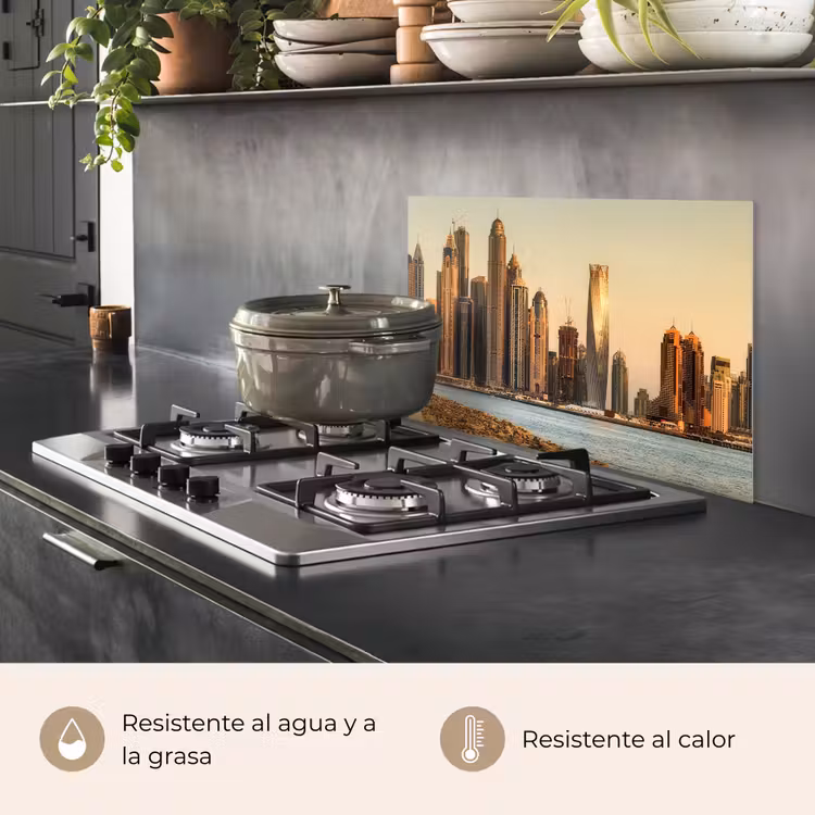 Salpicaderos de cocina - Skyline - Canal - Rascacielos — 2